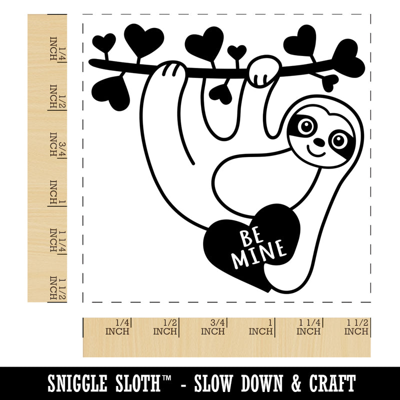 Valentine's Day Sloth Love Anniversary Self-Inking Rubber Stamp Ink Stamper