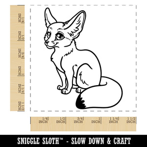 Adorable Fennec Fox Self-Inking Rubber Stamp Ink Stamper