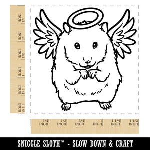 Angel Hamster Loss of Pet Self-Inking Rubber Stamp Ink Stamper