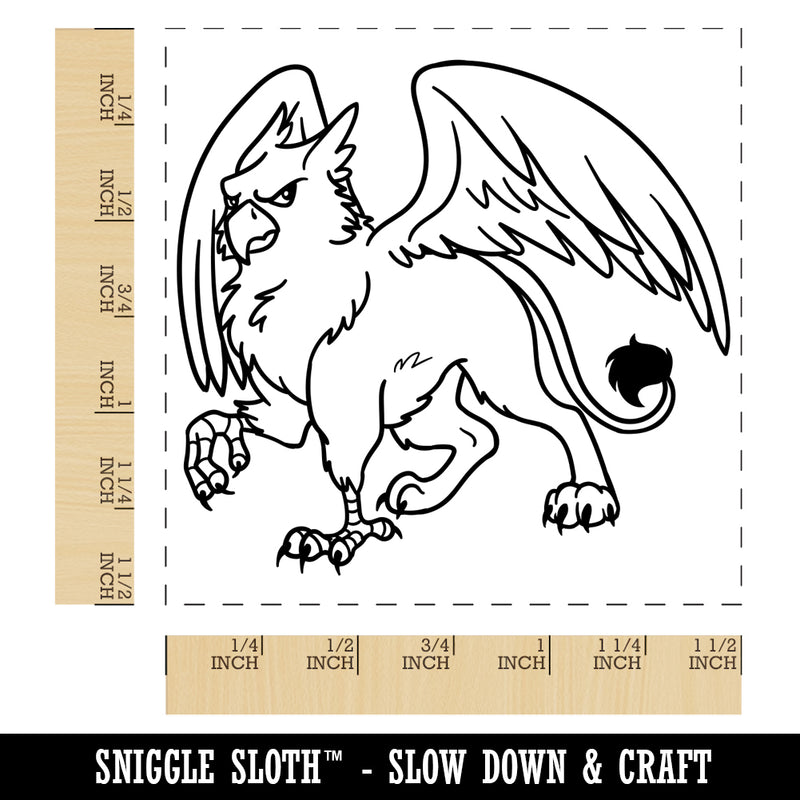 Gryphon Griffin Mythical Creature Self-Inking Rubber Stamp Ink Stamper