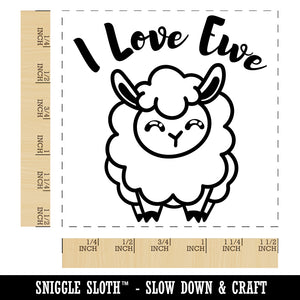 I Love Ewe You Sheep Pun Anniversary Valentine's Day Self-Inking Rubber Stamp Ink Stamper