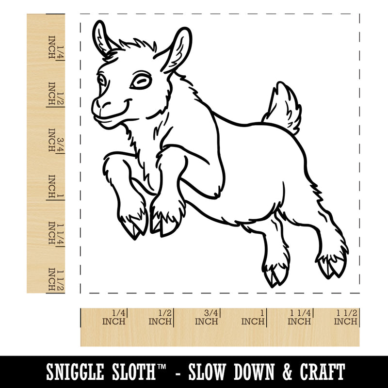 Jumping Baby Goat Self-Inking Rubber Stamp Ink Stamper