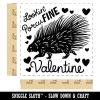 Looking Porcufine Valentine Porcupine Pun Self-Inking Rubber Stamp Ink Stamper