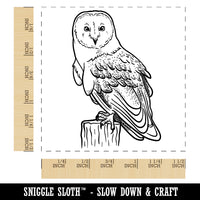 Magnificent Barn Owl Self-Inking Rubber Stamp Ink Stamper