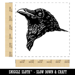 Realistic Crow Head Self-Inking Rubber Stamp Ink Stamper