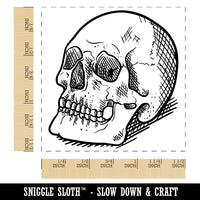 Realistic Human Skull Self-Inking Rubber Stamp Ink Stamper