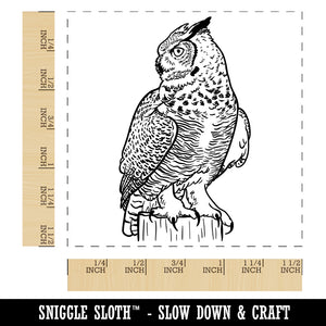 Regal Great Horned Owl Self-Inking Rubber Stamp Ink Stamper