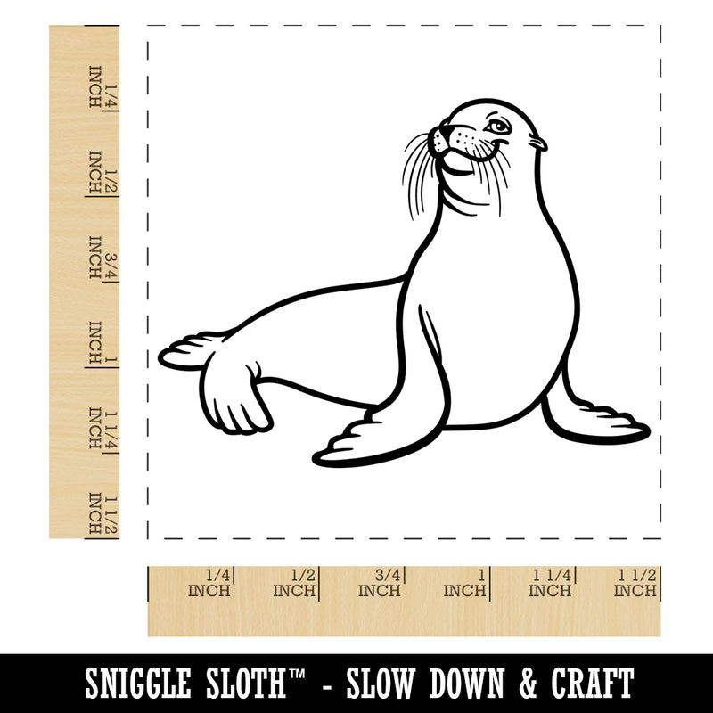 Smug Sea Lion Self-Inking Rubber Stamp Ink Stamper