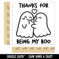 Thanks for Being My Boo Ghost Love Anniversary Self-Inking Rubber Stamp Ink Stamper