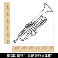 Trumpet Brass Musical Instrument Self-Inking Rubber Stamp Ink Stamper