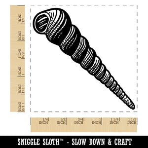 Turritella Spiral Seashell Hashmark Shaded Beach Shell Self-Inking Rubber Stamp Ink Stamper