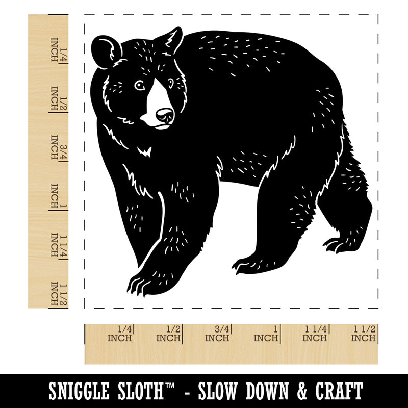 Walking American Black Bear Self-Inking Rubber Stamp Ink Stamper