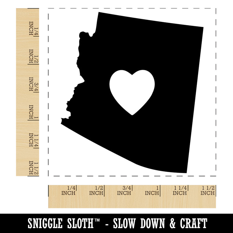 Arizona State with Heart Self-Inking Rubber Stamp Ink Stamper