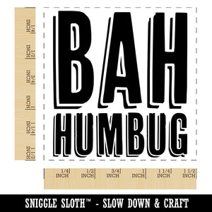 Bah Humbug Funny Christmas Greeting Self-Inking Rubber Stamp Ink Stamper