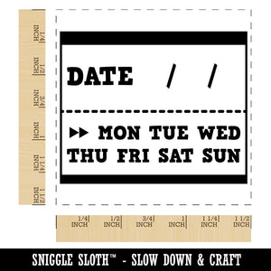 Date Fill-In with Days of the Week Tracker Daily Calendar Self-Inking Rubber Stamp Ink Stamper