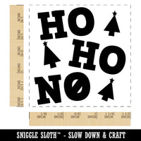 Ho Ho No Funny Christmas with Xmas Trees Self-Inking Rubber Stamp Ink Stamper