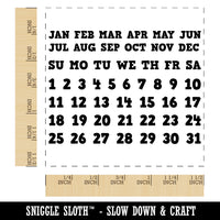 Perpetual Calendar Date Fill-In with Days of the Week Month Self-Inking Rubber Stamp Ink Stamper