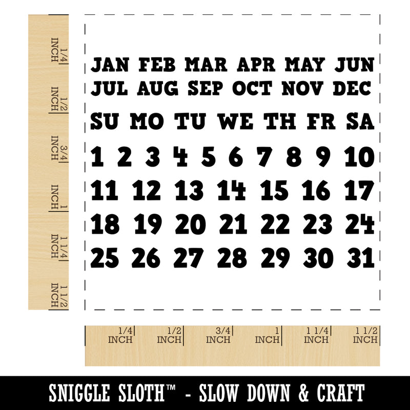 Perpetual Calendar Date Fill-In with Days of the Week Month Self-Inking Rubber Stamp Ink Stamper
