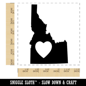 Idaho State with Heart Self-Inking Rubber Stamp Ink Stamper