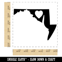 Maryland State with Heart Self-Inking Rubber Stamp Ink Stamper