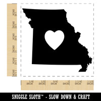 Missouri State with Heart Self-Inking Rubber Stamp Ink Stamper