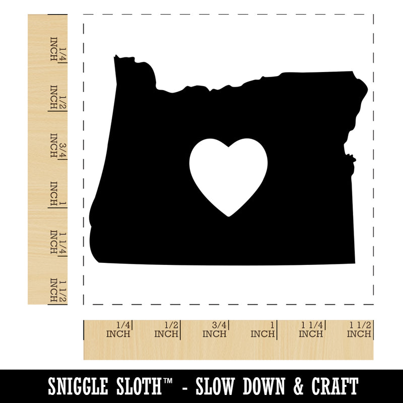 Oregon State with Heart Self-Inking Rubber Stamp Ink Stamper