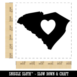 South Carolina State with Heart Self-Inking Rubber Stamp Ink Stamper