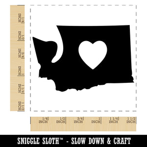 Washington State with Heart Self-Inking Rubber Stamp Ink Stamper