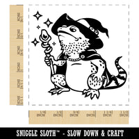 Bearded Dragon Wizard Lizard Self-Inking Rubber Stamp Ink Stamper