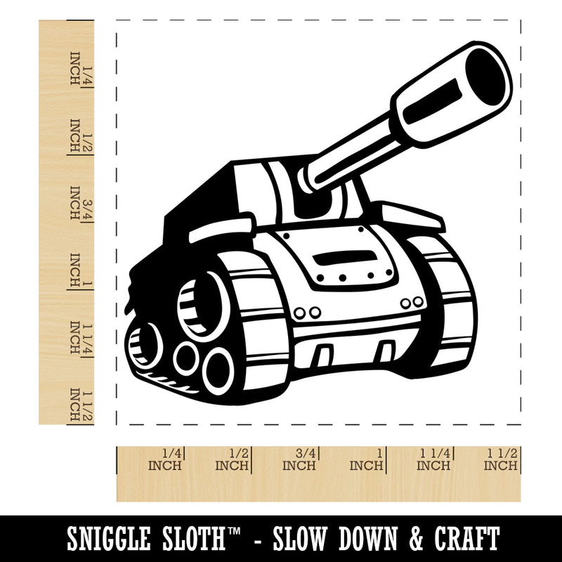 Cartoon Military Army Tank Self-Inking Rubber Stamp Ink Stamper