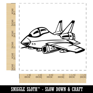 Cartoon Military Fighter Jet Airplane Self-Inking Rubber Stamp Ink Stamper