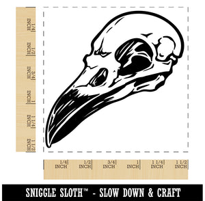 Crow Raven Bird Skull Self-Inking Rubber Stamp Ink Stamper