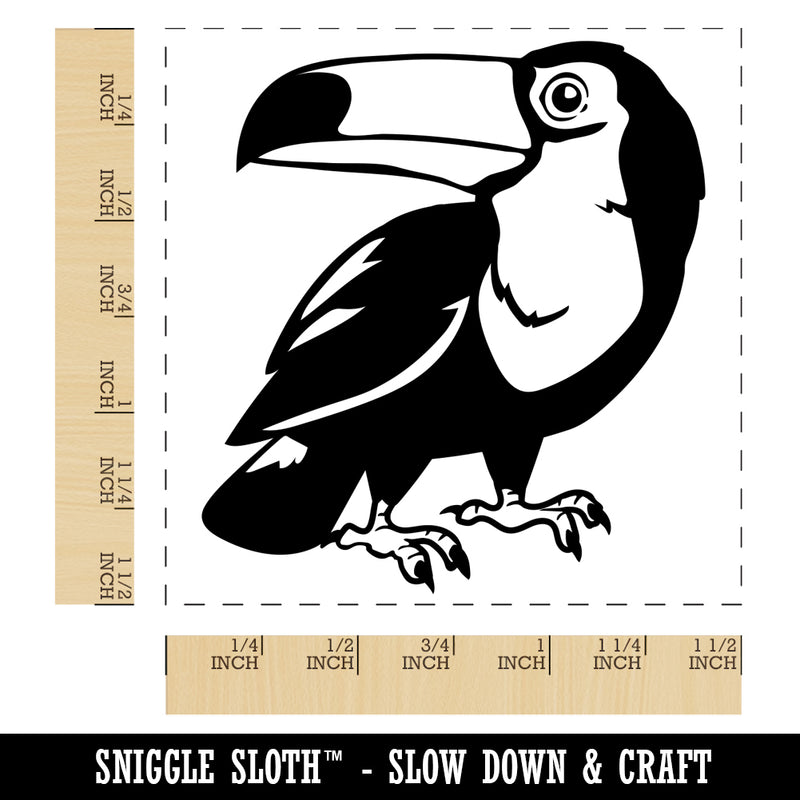 Curious Toco Toucan Bird Self-Inking Rubber Stamp Ink Stamper