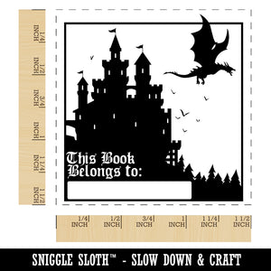 Dragon Castle This Book Belongs To Self-Inking Rubber Stamp Ink Stamper
