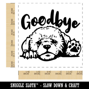 Goodbye Sad Puppy Dog Self-Inking Rubber Stamp Ink Stamper