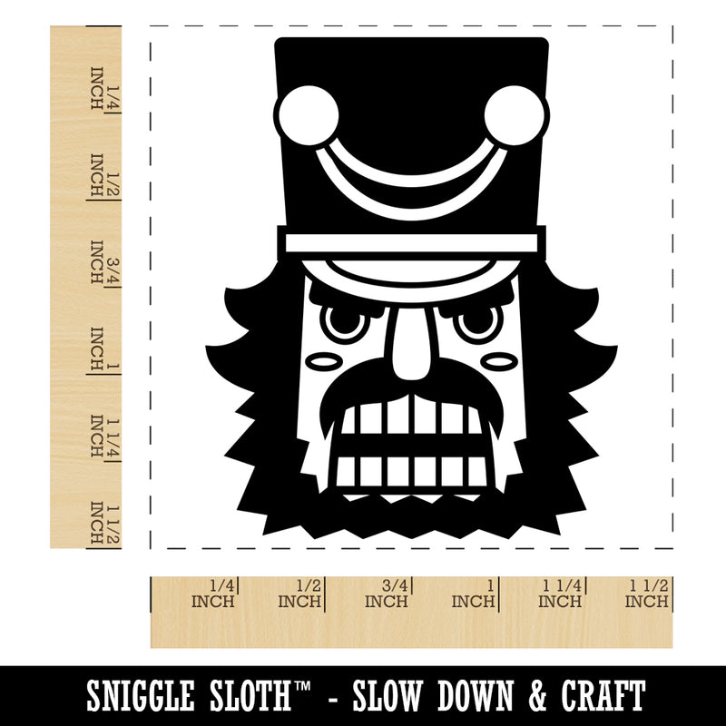 Grumpy Angry Christmas Nutcracker Face Self-Inking Rubber Stamp Ink Stamper