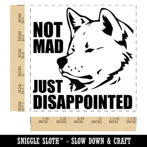 Not Mad Just Disappointed Akita Dog Self-Inking Rubber Stamp Ink Stamper