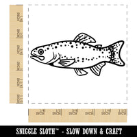 Rainbow Trout Fish with Spots Fishing Self-Inking Rubber Stamp Ink Stamper