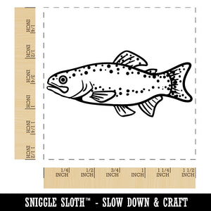 Rainbow Trout Fish with Spots Fishing Self-Inking Rubber Stamp Ink Stamper