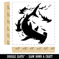 School of Hammerhead Sharks Self-Inking Rubber Stamp Ink Stamper