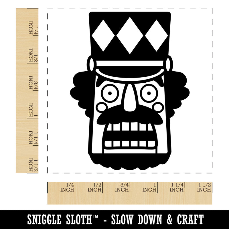 Shocked and Surprised Christmas Nutcracker Face Self-Inking Rubber Stamp Ink Stamper