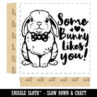 Some Bunny Likes You Valentine's Day Rabbit Love Self-Inking Rubber Stamp Ink Stamper