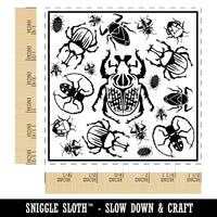 Too Many Bugs Insects and Beetles In a Box Self-Inking Rubber Stamp Ink Stamper