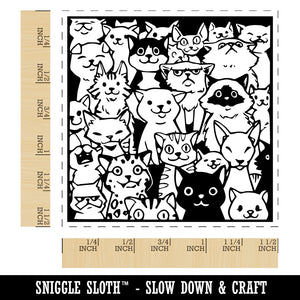 Too Many Cats in a Box Self-Inking Rubber Stamp Ink Stamper