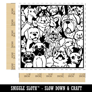 Too Many Dogs in a Box Self-Inking Rubber Stamp Ink Stamper