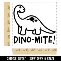 Dino-mite Dynamite Dinosaur Teacher School Recognition Self-Inking Rubber Stamp Ink Stamper