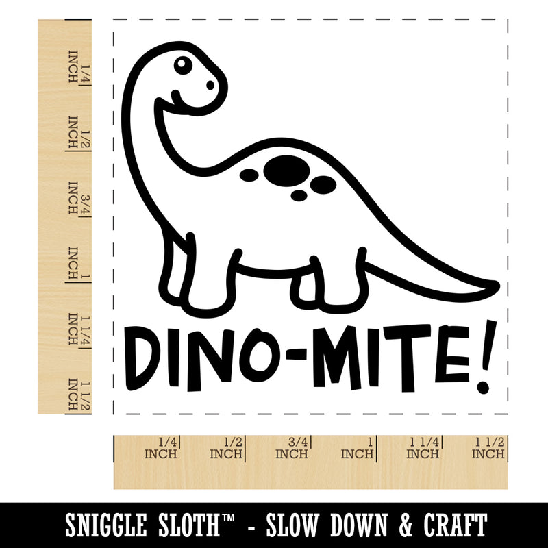 Dino-mite Dynamite Dinosaur Teacher School Recognition Self-Inking Rubber Stamp Ink Stamper