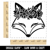 Fox Wearing a Flower Crown Self-Inking Rubber Stamp Ink Stamper