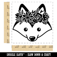 Husky Dog Wearing a Flower Crown Self-Inking Rubber Stamp Ink Stamper