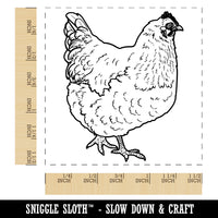 Plump Strutting Hen Chicken Self-Inking Rubber Stamp Ink Stamper